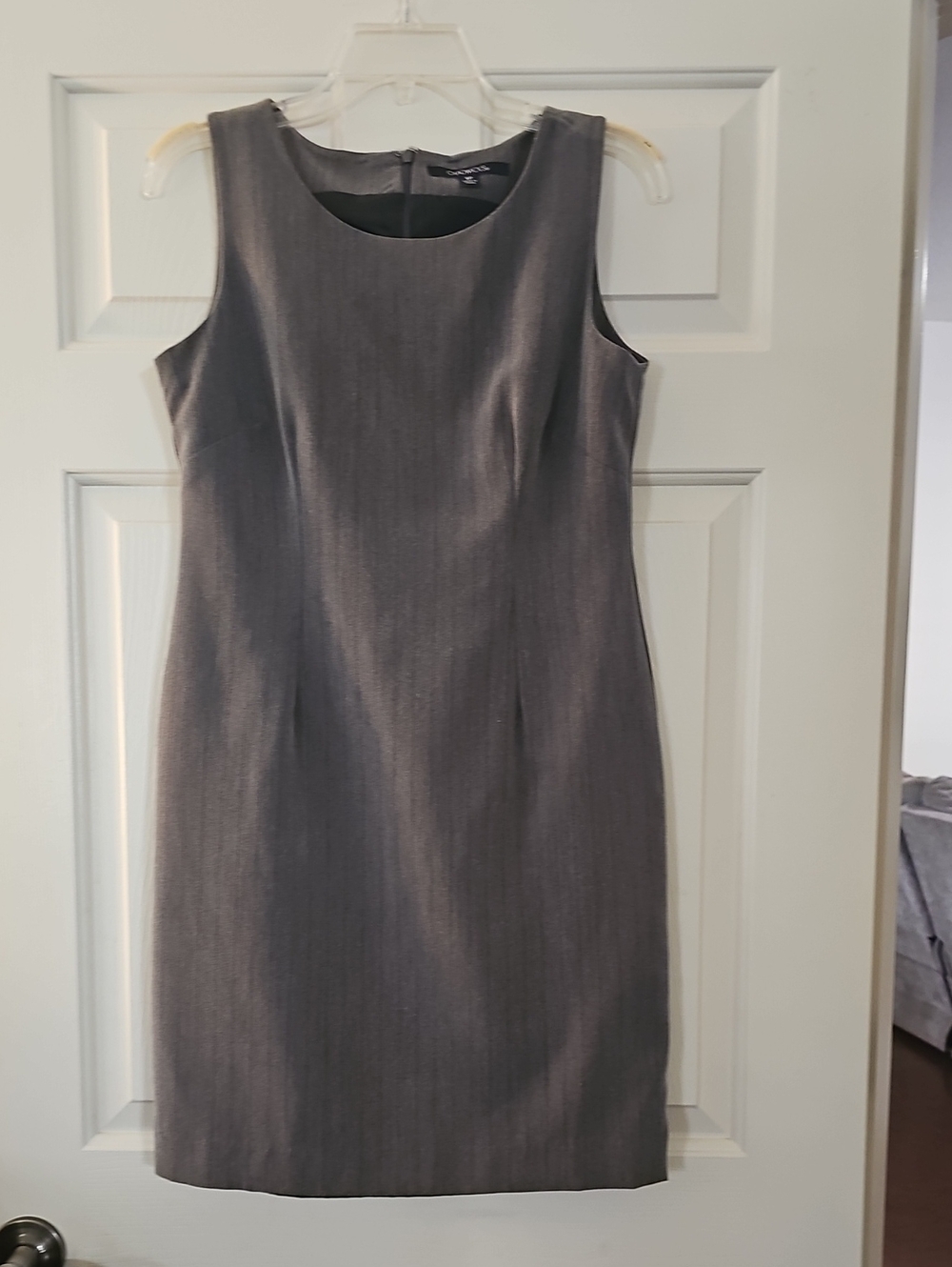Chadwicks Charcoal Sleeveless Sheath Dress